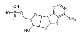 (4-amino-7-hydroxy-6a,7,8,9a-tetrahydrofuro[2',3':4,5][1,3]thiazolo[3,2-e]purin-8-yl)methyl dihydrogen phosphate Structure