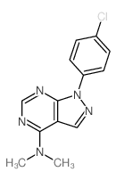 9-(4-chlorophenyl)-N,N-dimethyl-2,4,8,9-tetrazabicyclo[4.3.0]nona-2,4,7,10-tetraen-5-amine picture