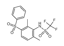 2,6-Dimethyl-3-phenylsulfonyl-trifluormethansulfonanilid结构式