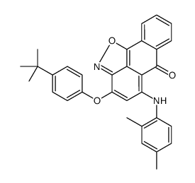 3-(4-(tert-butyl)phenoxy)-5-((2,4-dimethylphenyl)amino)-6H-anthra[1,9-cd]isoxazol-6-one结构式