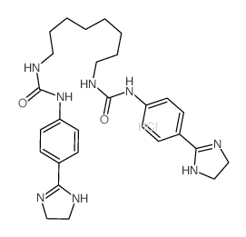 3-[4-(4,5-dihydro-1H-imidazol-2-yl)phenyl]-1-[8-[[4-(4,5-dihydro-1H-imidazol-2-yl)phenyl]carbamoylamino]octyl]urea结构式