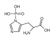 (2S)-2-amino-3-(3-phosphonoimidazol-4-yl)propanoic acid Structure