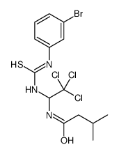 N-[1-[(3-bromophenyl)carbamothioylamino]-2,2,2-trichloroethyl]-3-methylbutanamide Structure