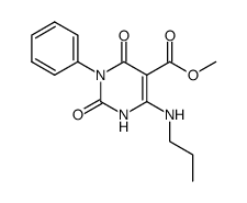 2,4-dioxo-3-phenyl-6-propylamino-1,2,3,4-tetrahydro-pyrimidine-5-carboxylic acid methyl ester结构式