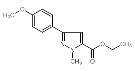 ethyl 3-(4-methoxyphenyl)-1-methyl-1h-pyrazole-5-carboxylate structure