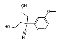 4-hydroxy-2-(2-hydroxyethyl)-2-(3-methoxyphenyl)butanenitrile结构式