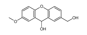 2-(hydroxymethyl)-7-methoxy-9H-xanthen-9-ol结构式