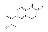 6-(2-chloropropanoyl)-3,4-dihydro-1H-quinolin-2-one结构式