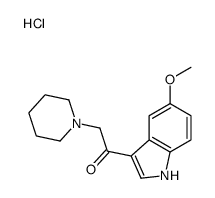 1-(5-methoxy-1H-indol-3-yl)-2-piperidin-1-ium-1-ylethanone,chloride Structure