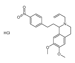 6,7-dimethoxy-1-[2-(4-nitrophenyl)ethyl]-2-prop-2-enyl-1,2,3,4-tetrahydroisoquinolin-2-ium,chloride Structure