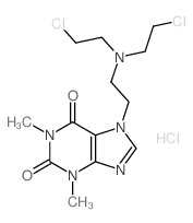 7-[2-[bis(2-chloroethyl)amino]ethyl]-1,3-dimethyl-purine-2,6-dione picture