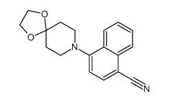 4-(1,4-dioxa-8-azaspiro[4.5]decan-8-yl)naphthalene-1-carbonitrile结构式