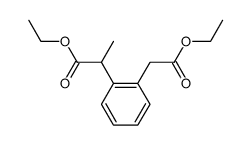 2-(2-Ethoxycarbonylmethyl-phenyl)-propionic acid ethyl ester Structure