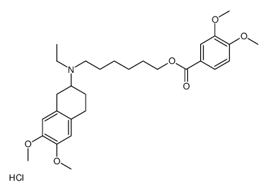 6-[(6,7-dimethoxy-1,2,3,4-tetrahydronaphthalen-2-yl)-ethylamino]hexyl 3,4-dimethoxybenzoate,hydrochloride Structure