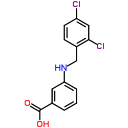 3-[(2,4-Dichlorobenzyl)amino]benzoic acid Structure