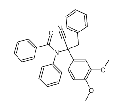 N-(1-cyano-1-(3,4-dimethoxyphenyl)-2-phenylethyl)-N-phenylbenzamide结构式