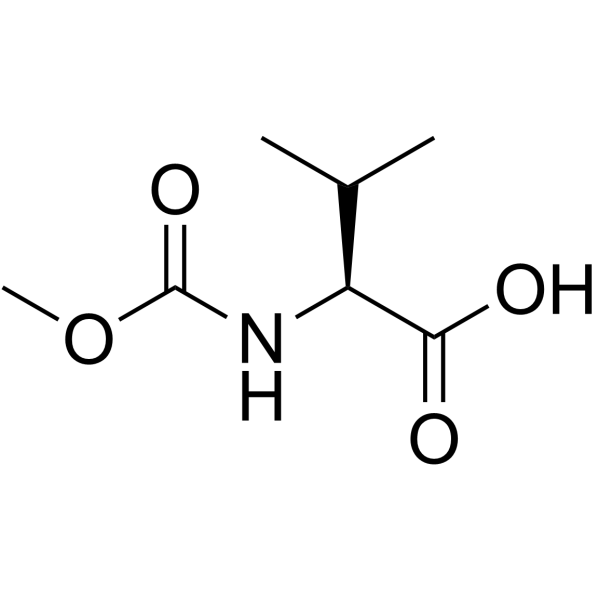 N-(Methoxycarbonyl)-L-valine structure