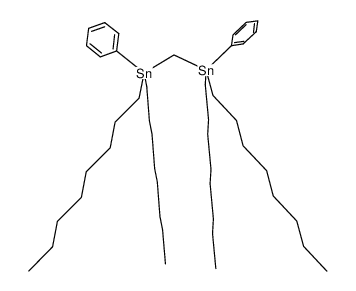 bis[di-n-octyl(phenyl)stannyl]methane Structure