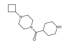 1-cyclobutyl-4-(piperidin-4-ylcarbonyl)piperazine Structure