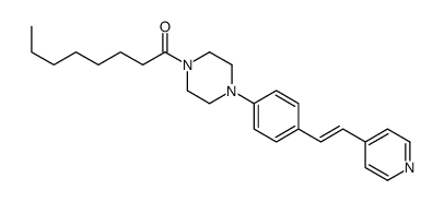 1-[4-[4-(2-pyridin-4-ylethenyl)phenyl]piperazin-1-yl]octan-1-one结构式