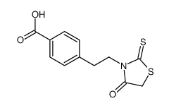 4-[2-(4-oxo-2-sulfanylidene-1,3-thiazolidin-3-yl)ethyl]benzoic acid结构式