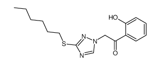 2-[3-(hexylthio)-1H-1,2,4-triazol-1-yl]-1-(2-hydroxyphenyl)ethan-1-one结构式