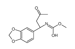 methyl N-[(1R)-1-(1,3-benzodioxol-5-yl)-3-oxobutyl]carbamate结构式