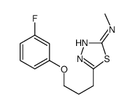 5-[3-(3-fluorophenoxy)propyl]-N-methyl-1,3,4-thiadiazol-2-amine结构式