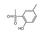 4-methyl-2-methylsulfonylphenol结构式