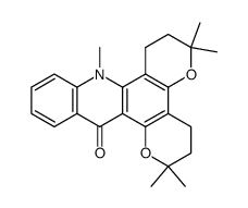 2,2,6,6,9-pentamethyl-3,4,6,7,8,9-hexahydro-2H,14H-dipyrano[2,3-a:2',3'-c]acridin-14-one结构式