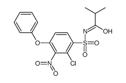 N-(2-chloro-3-nitro-4-phenoxyphenyl)sulfonyl-2-methylpropanamide结构式