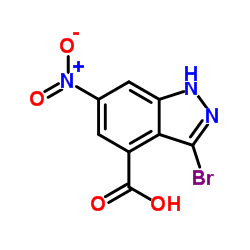 3-Bromo-6-nitro-1H-indazole-4-carboxylic acid Structure