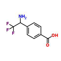 4-(1-AMINO-2,2,2-TRIFLUORO-ETHYL)-BENZOIC ACID结构式