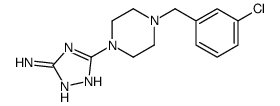 3-[4-[(3-chlorophenyl)methyl]piperazin-1-yl]-1H-1,2,4-triazol-5-amine Structure