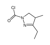 1H-Pyrazole-1-carbonyl chloride, 3-ethyl-4,5-dihydro-4-methyl- (9CI) picture