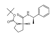 (S)-2-methyl-2-propanyl 2-[((R)-phenylethyl)carbamothioyl]-1-pyrrolidinacarboxylate Structure