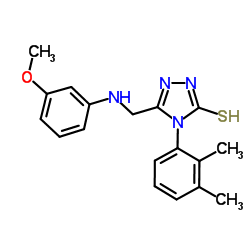 4-(2,3-Dimethylphenyl)-5-{[(3-methoxyphenyl)amino]methyl}-4H-1,2,4-triazole-3-thiol Structure