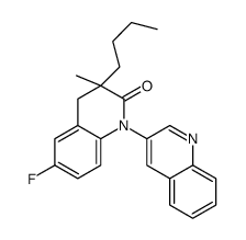 3-butyl-6-fluoro-3-methyl-1-quinolin-3-yl-4H-quinolin-2-one结构式