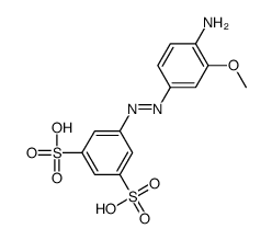 5-[(4-amino-3-methoxyphenyl)diazenyl]benzene-1,3-disulfonic acid结构式