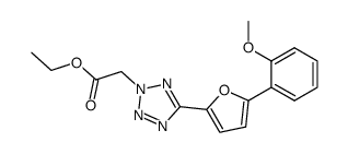 ethyl 5-(5-(2-methoxyphenyl)-2-furyl)-2-tetrazolyl acetate结构式