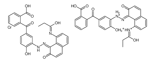 trihydrogen bis[2-[4-hydroxy-3-[[2-hydroxy-8-[(1-oxopropyl)amino]-1-naphthyl]azo]benzoyl]benzoato(3-)]chromate(3-) picture