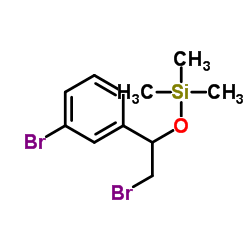 [2-Bromo-1-(3-bromophenyl)ethoxy](trimethyl)silane Structure