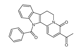 3-acetyl-12-benzoyl-7,12-dihydroindolo[2,3-a]quinolizin-4(6H)-one结构式