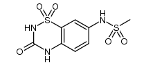 N-(1,1,3-trioxo-1,2,3,4-tetrahydro-1λ6-benzo[1,2,4]thiadiazin-7-yl)methanesulfonamide结构式