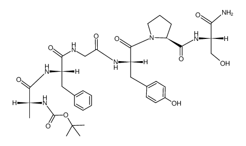 Boc-D-Ala-Phe-Gly-Tyr-Pro-Ser-NH2 Structure