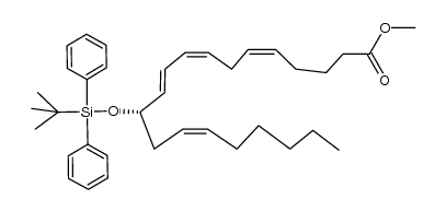 methyl 12(S)-[(tert-butyldiphenylsilyl)oxy]-5(Z),8(Z),10(E),14(Z)-eicosatetraenoate结构式