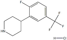 4-(2-fluoro-5-trifluoromethylphenyl)piperidine hydrochloride Structure