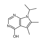 7-Isopropyl-5,6-dimethyl-7H-pyrrolo<2,3-d>pyrimidin-4(3H)-on Structure