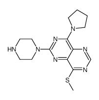 8-methylthio-2-piperazino-4-pyrrolidino-pyrimido[5,4-d]pyrimidine Structure