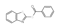 Benzenecarbothioicacid, S-2-benzothiazolyl ester Structure